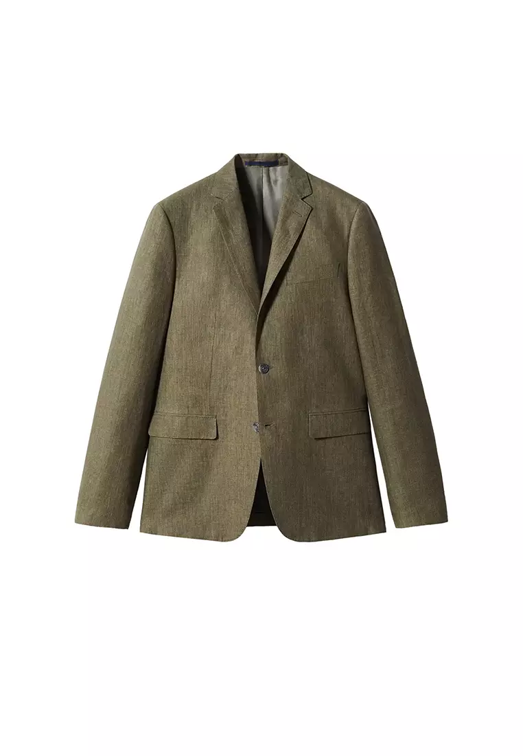 100% Linen Slim-Fit Suit Jacket
