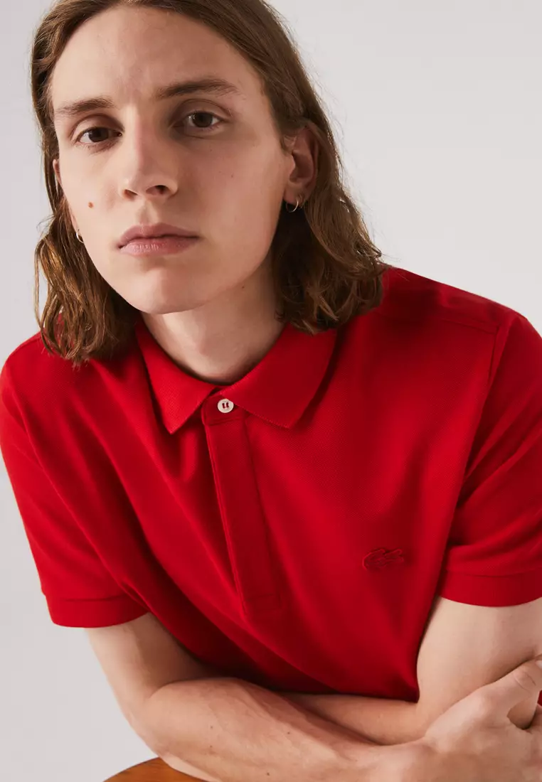 Men's Lacoste Paris Polo Shirt Regular Fit Piqué