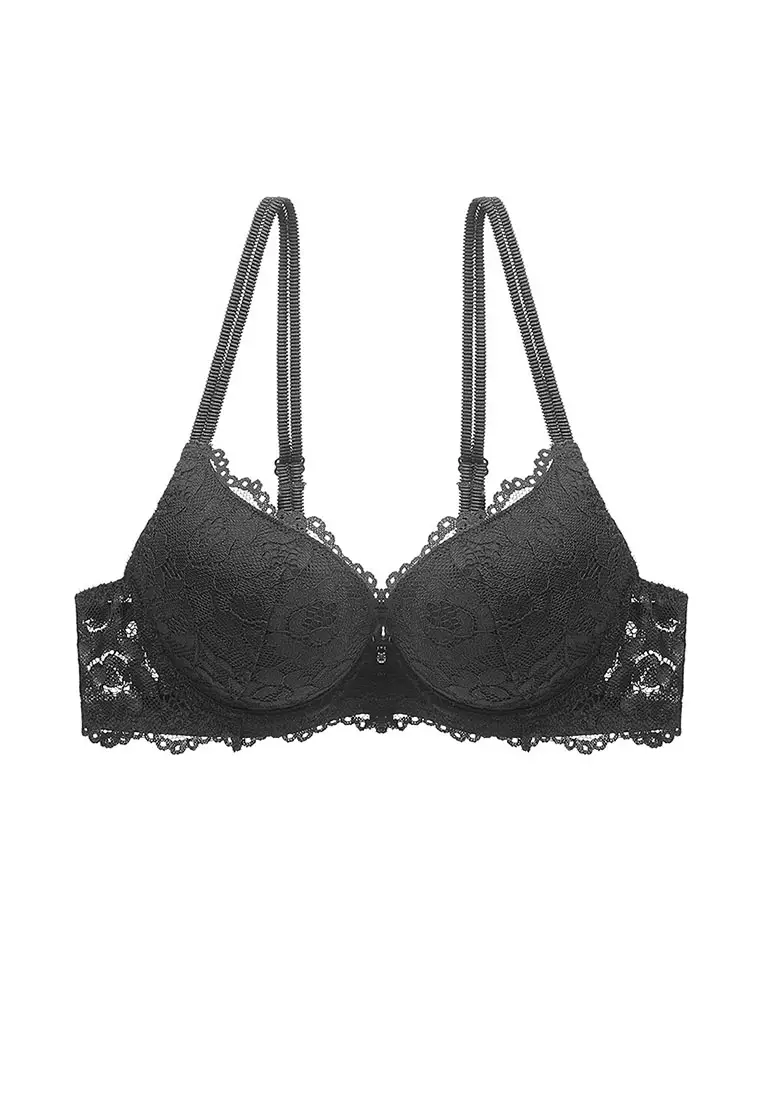 Buy ZITIQUE Sexy Lace Lingerie Set (Bra And Panty) - Black 2024 Online ...