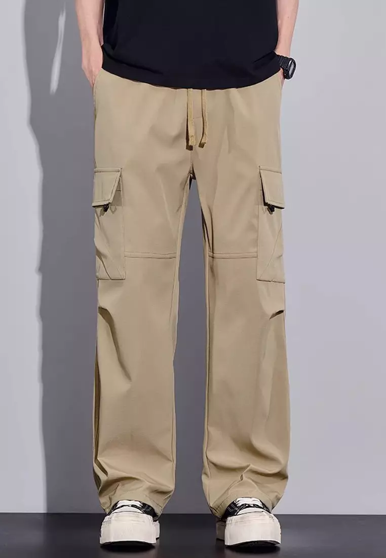 Drawstring Casual Cargo Trousers
