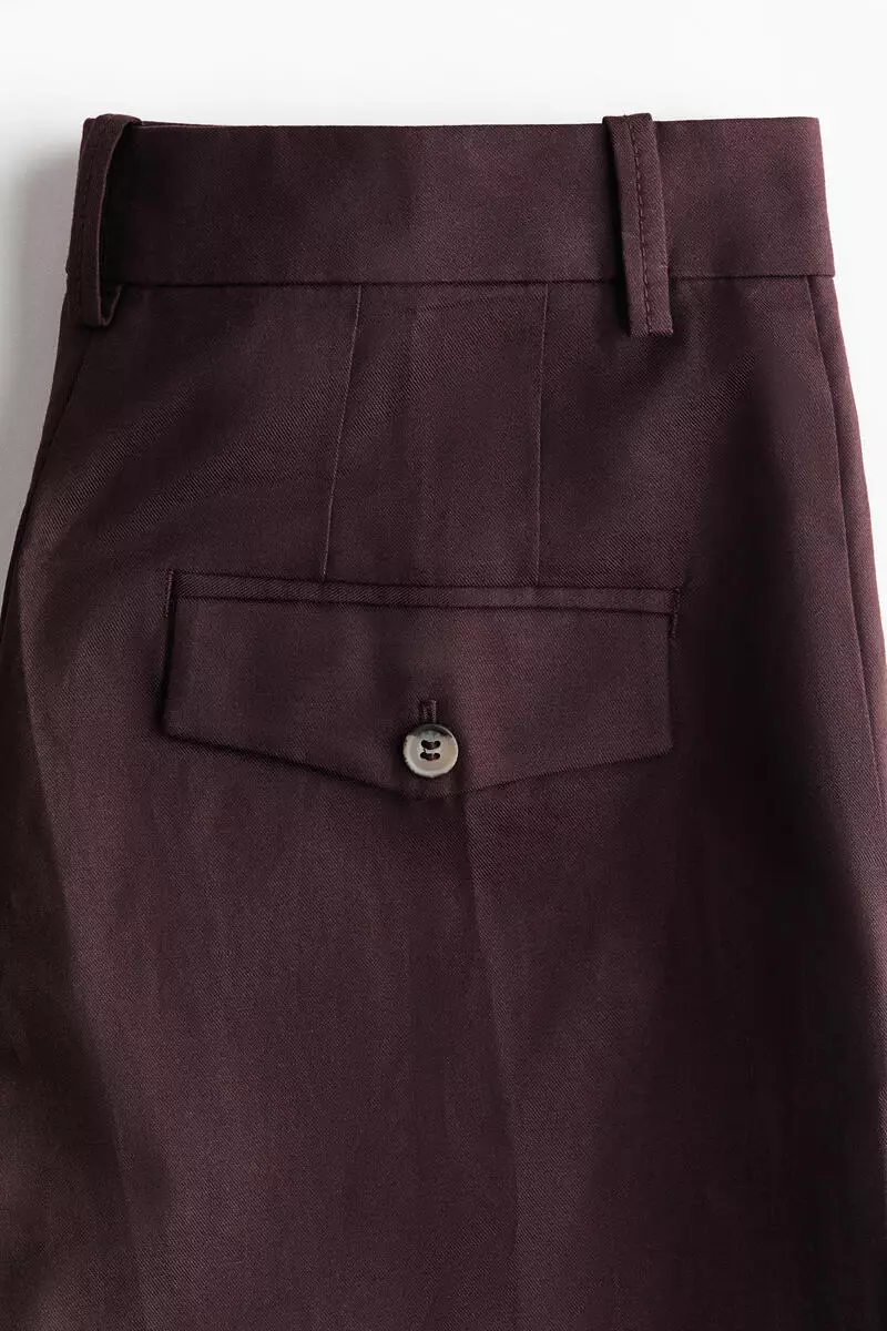 Linen-blend tailored shorts