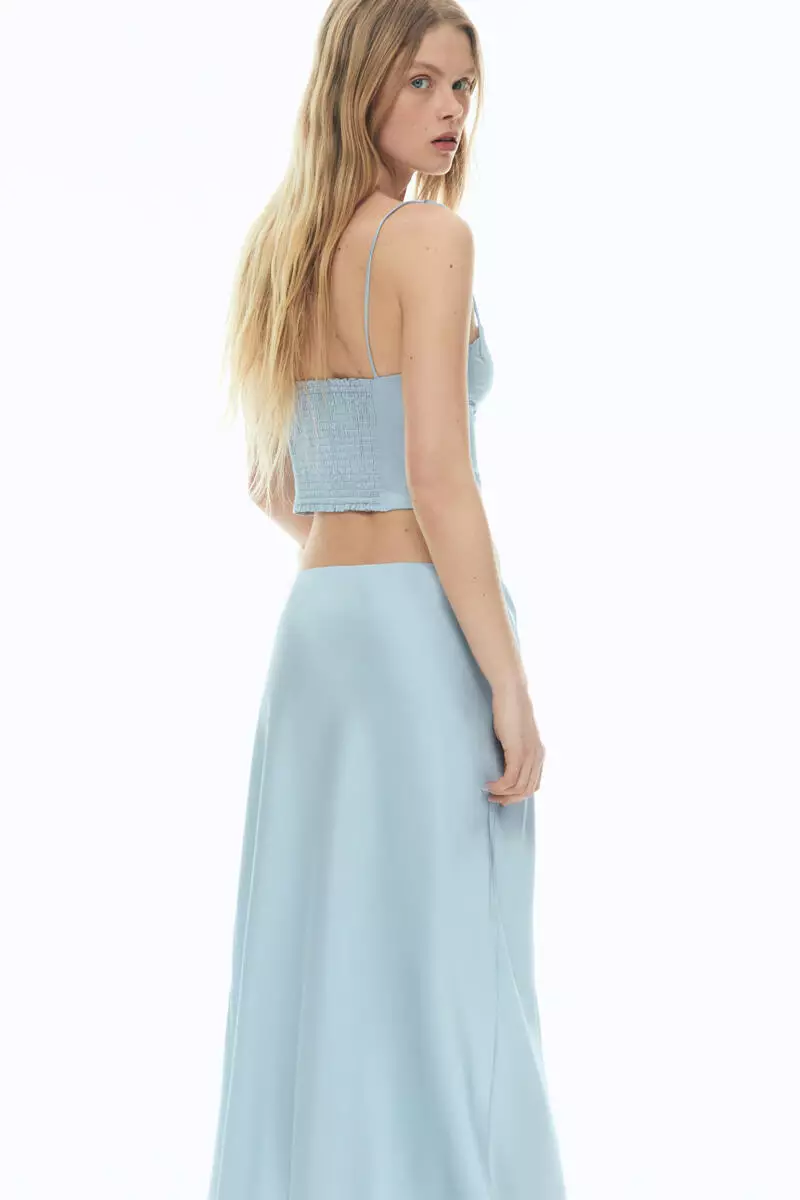 Satin maxi skirt
