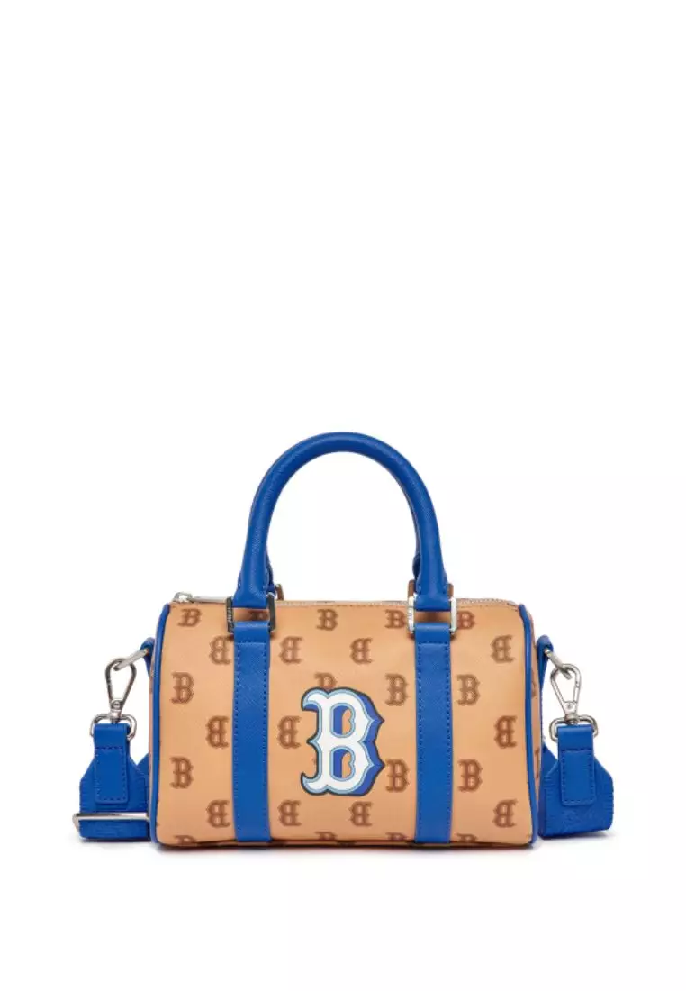 Classic Monogram Jacquard Boston Bag S Boston Redsox Beige