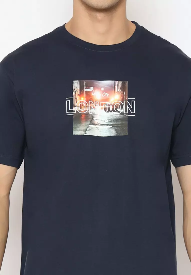 POLICE T-Shirt Cotton Combed Sablon Raster Pria 2073280461