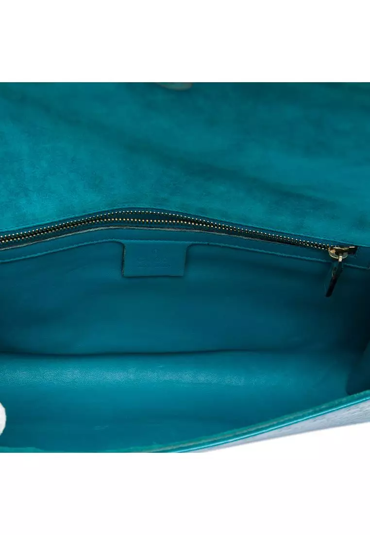 Pre-Loved Gucci Microguccissima Patent Broadway Clutch