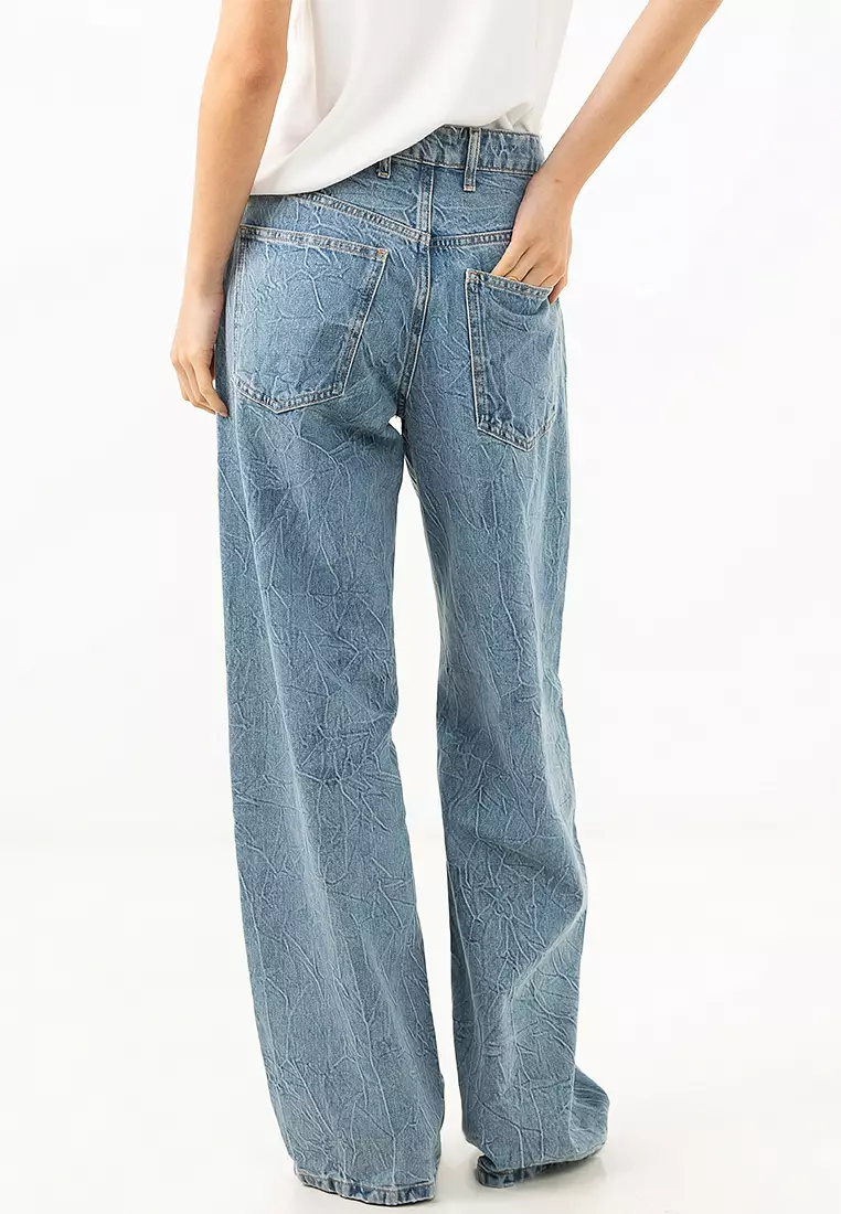 Mid-Rise Straight Jeans