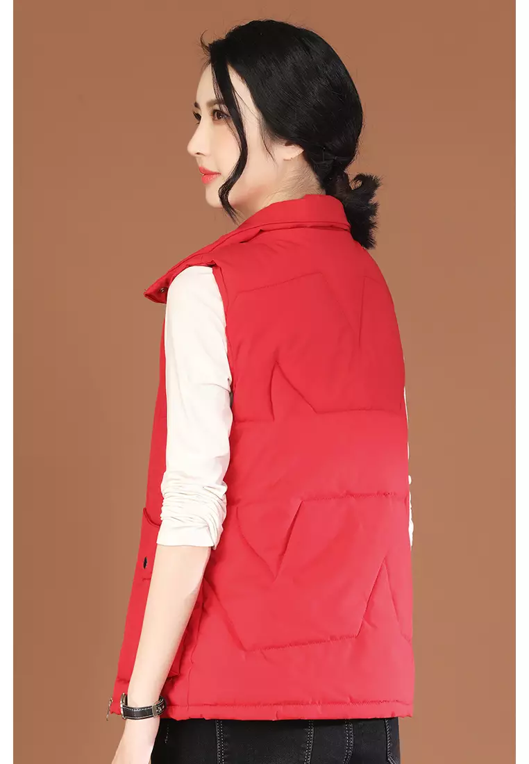 Girls red outlet puffer vest