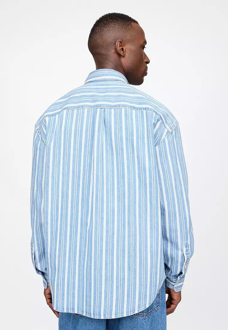 Denim Stripe Big Shirt