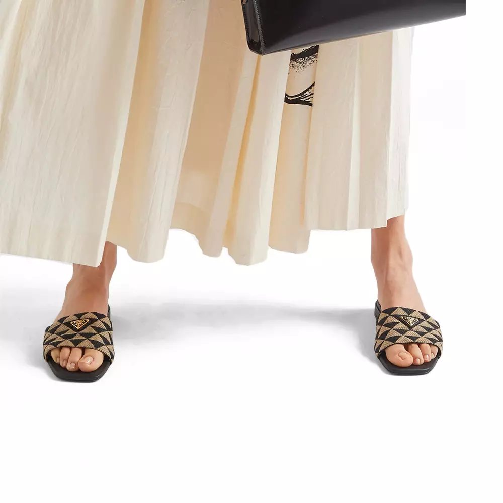 Prada discount embroidered sandals