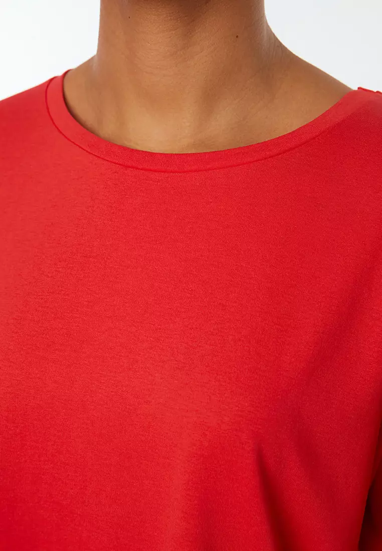 Crew Neck Boyfriend Knitted T-Shirt