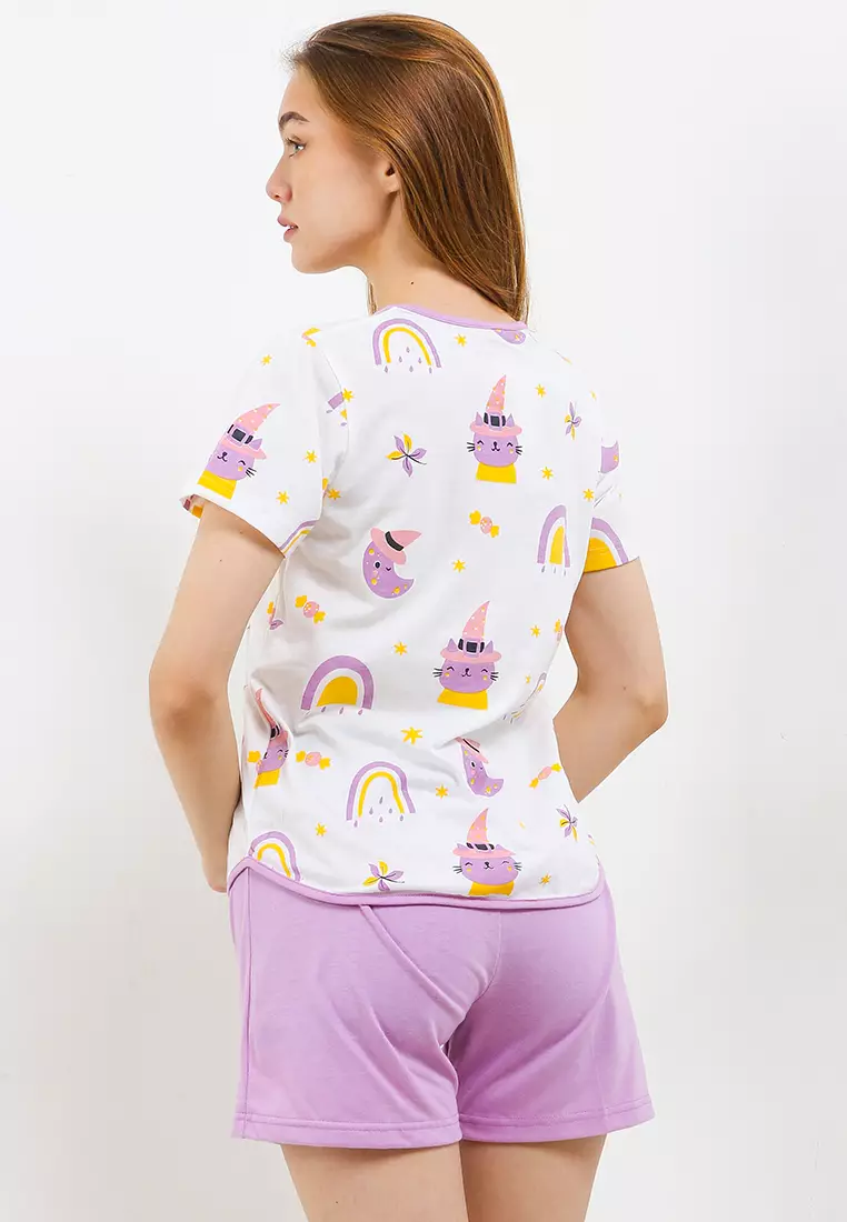 Pyjama Baju Tidur Short Sleeve Short Pants Sleepwear