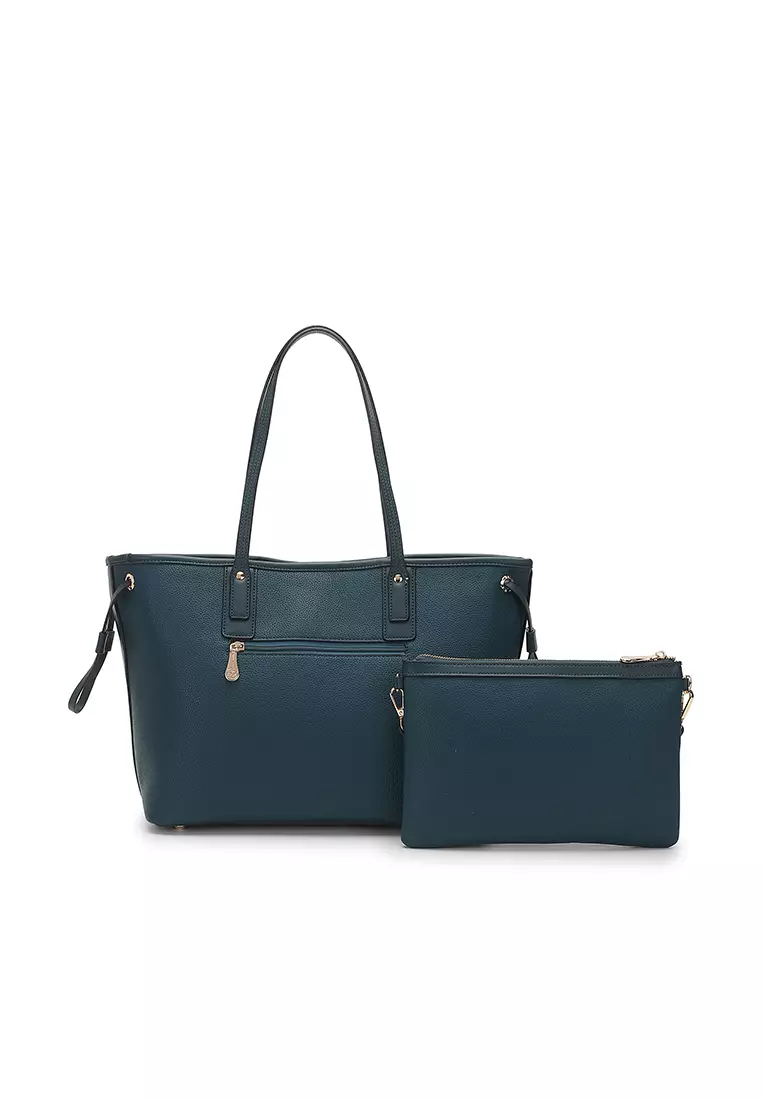 2-in-1 Tote Bag & Top Handle Bag - Blue