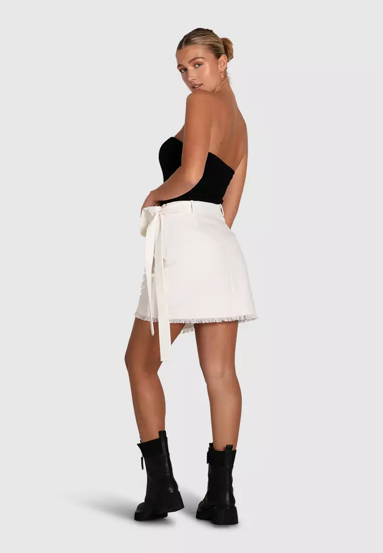 There She Goes Frayed Edge Skirt