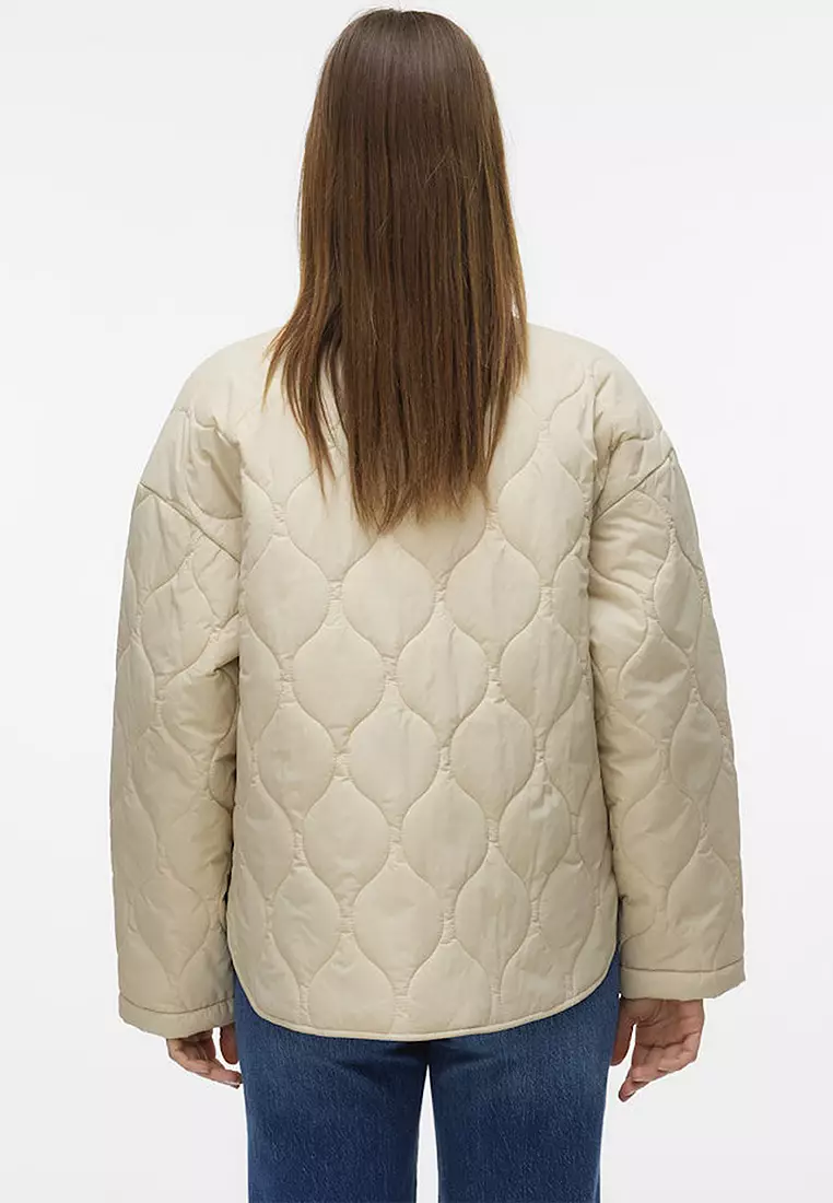Long Sleeves Quilted Tie Jacket