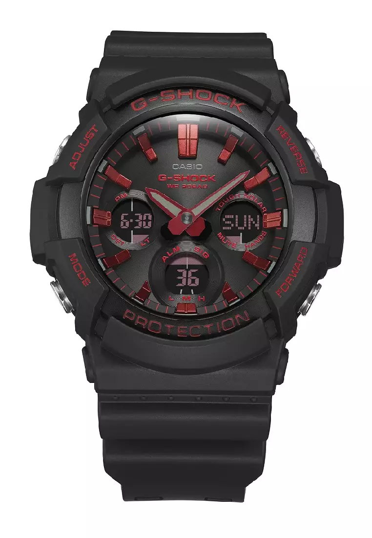 Men GAS-100BNR-1A Resin black red