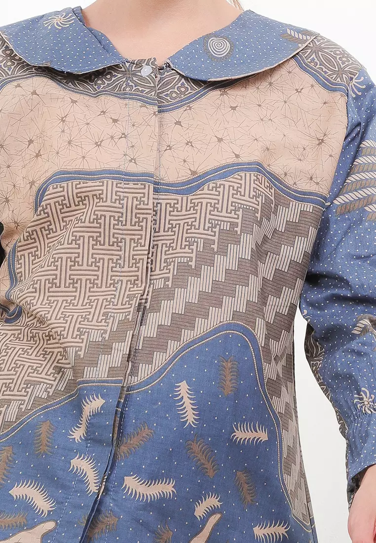 Evano Blouse Batik Exclusive Premium Wanita Casual Modern