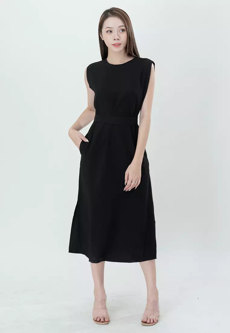 Straight cut long clearance dress