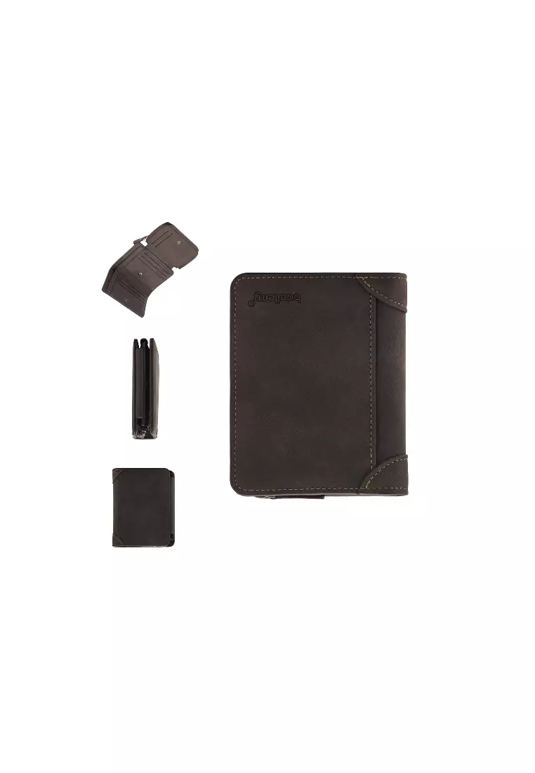 Dompet Pria Bahan Kulit PU Leather Premium BAEOS