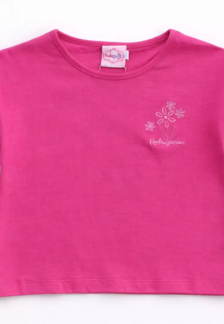 Kaos Anak Perempuan Fucshia/ Girls T-Shirt Fucshia/ Rjg Holiday Essentials