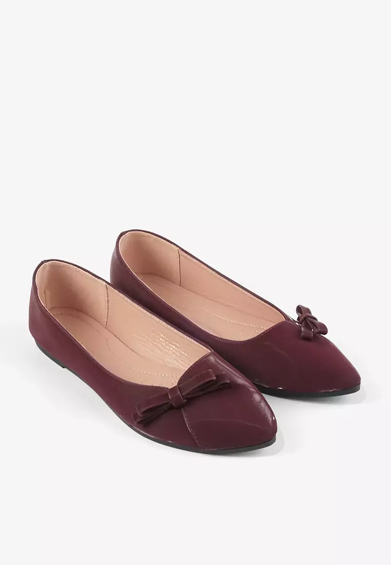 Sepatu Flatshoes Balet Wanita Aksen Pita L.Vira