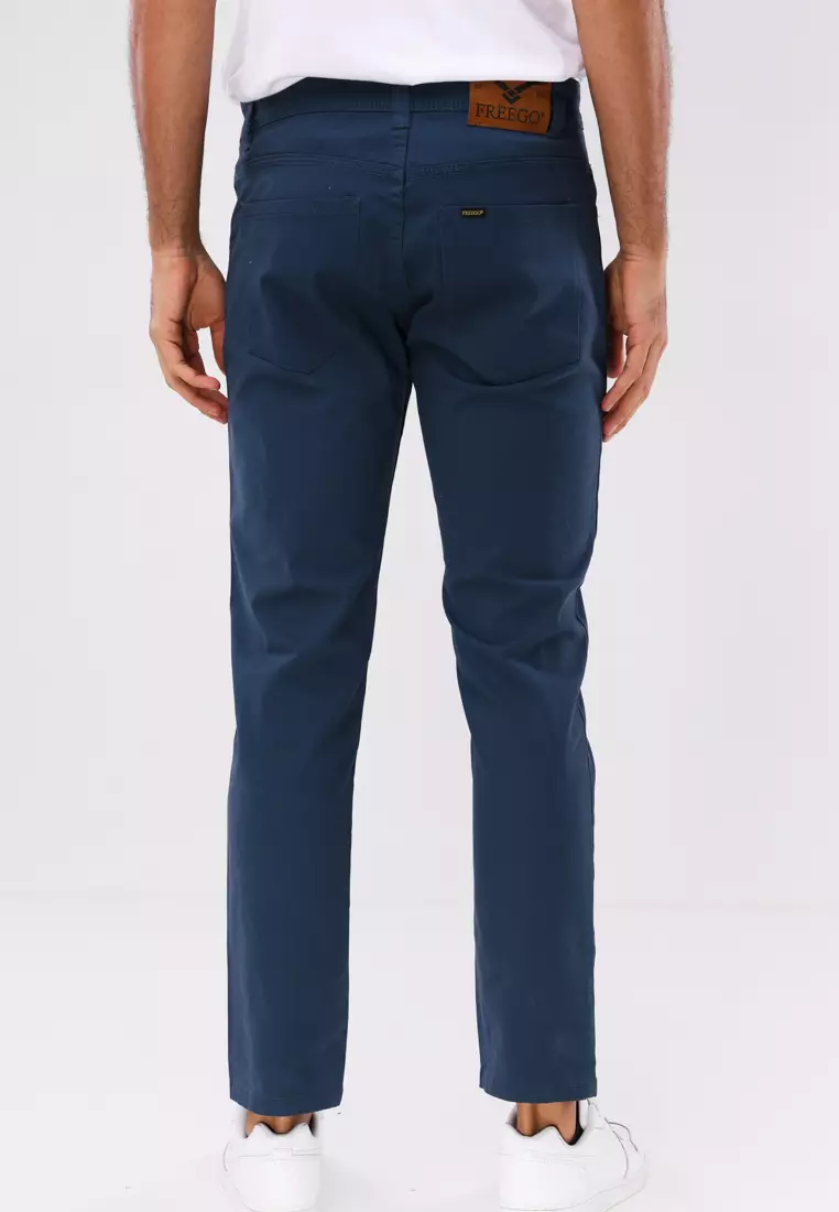 Colored Long Pants Slim Tapered Stretch