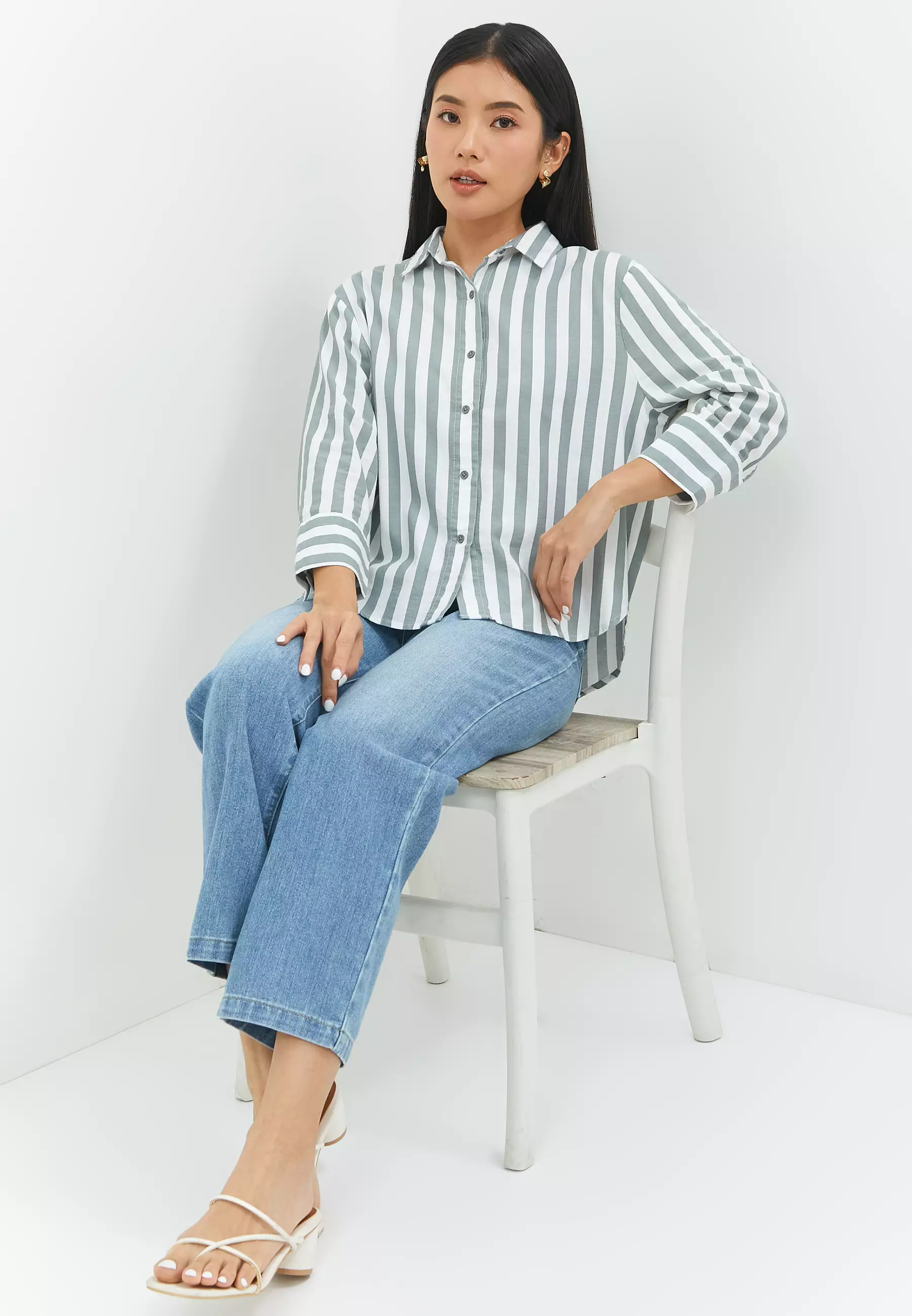 Suzy Grey Stripe Shirt (G.13142)