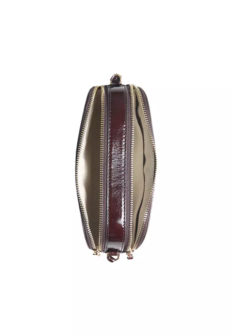 Tory Burch Crinkle Camera Bag In Tempranillo 176893