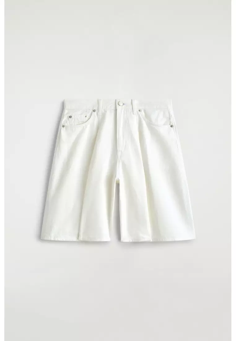 WIDE-LEG DENIM SHORTS