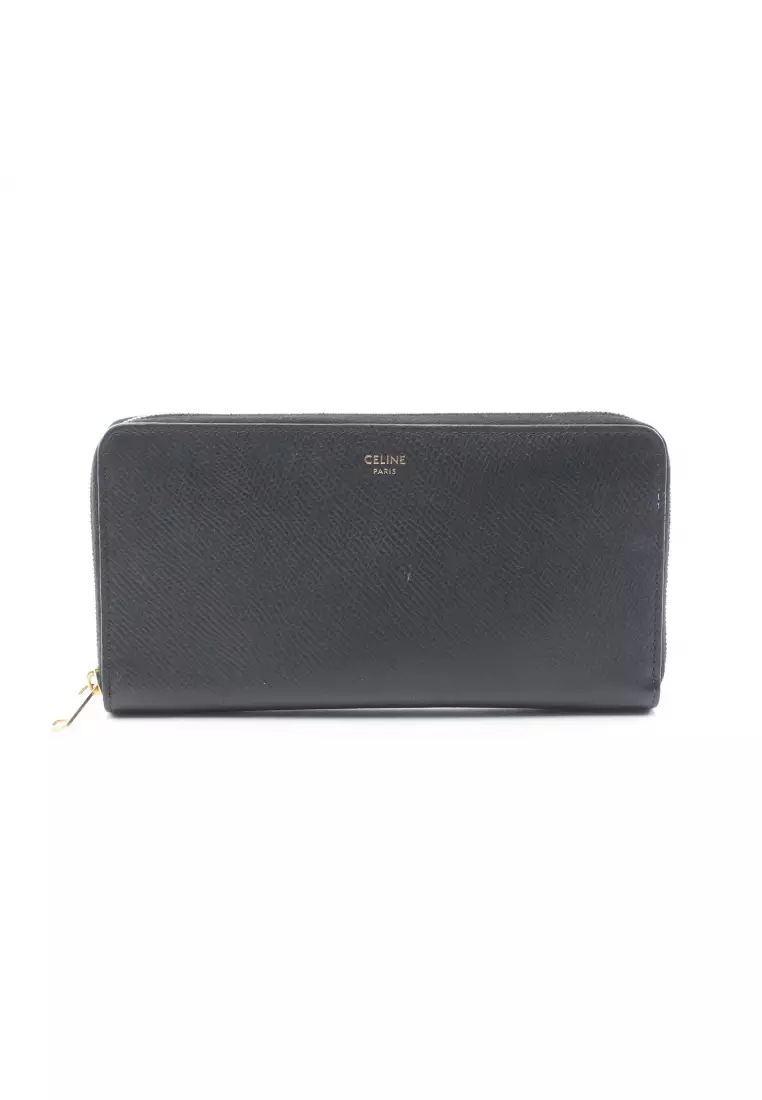 Buy CELINE Pre loved Celine Large zipped wallet round zipper long
