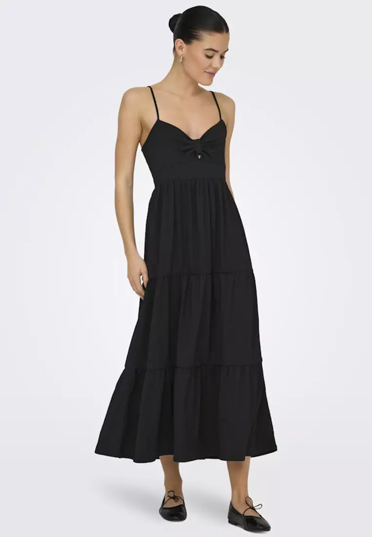 Sleeveless Strap Layer Jersey Dress