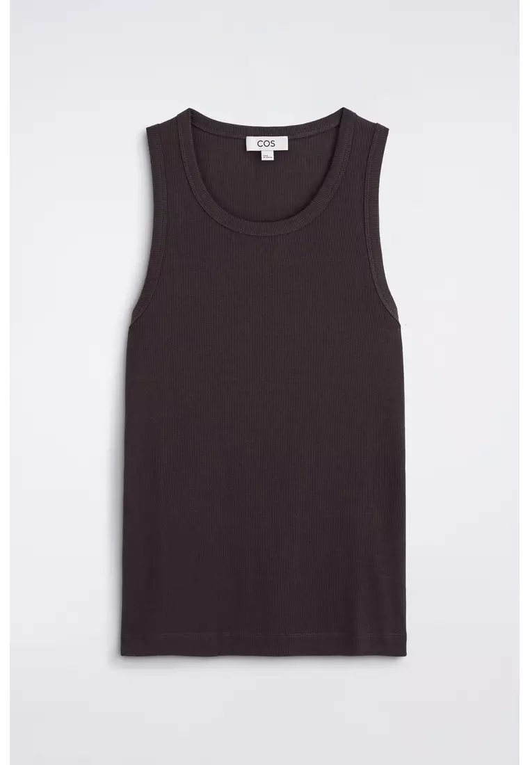 SLIM RIBBED COTTON TANK TOP