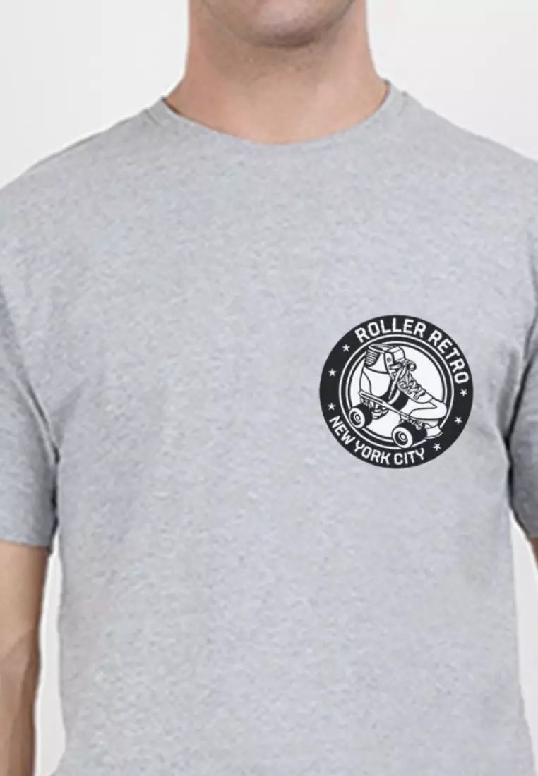 Roller Blade Grey Cotton Short Sleeve Essential T-Shirt