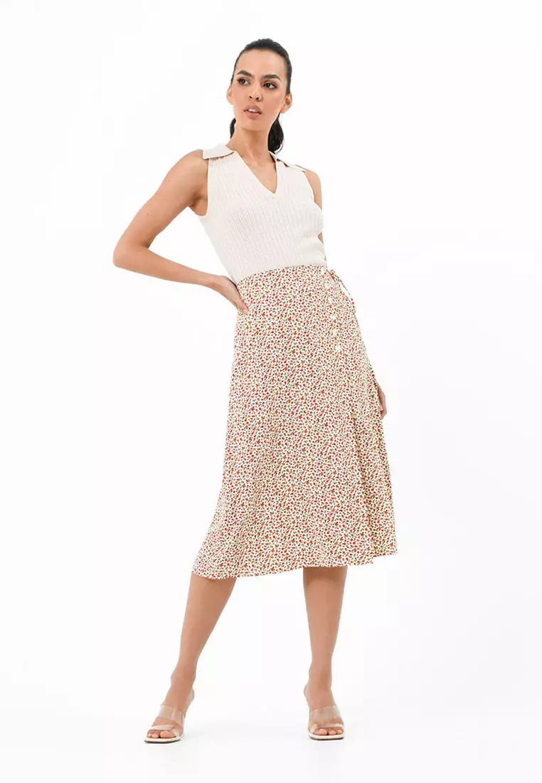 Marigold Buttoned Midi Skirt