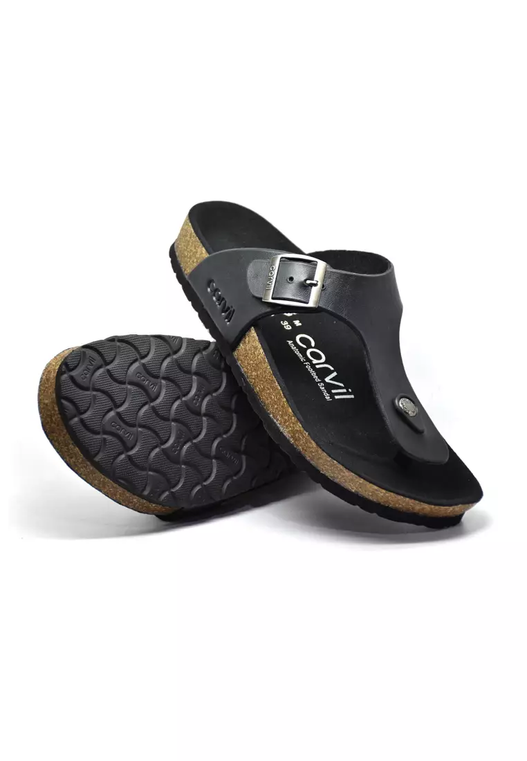 Carvil Sandal Pria Romeo-01 M Black/Black