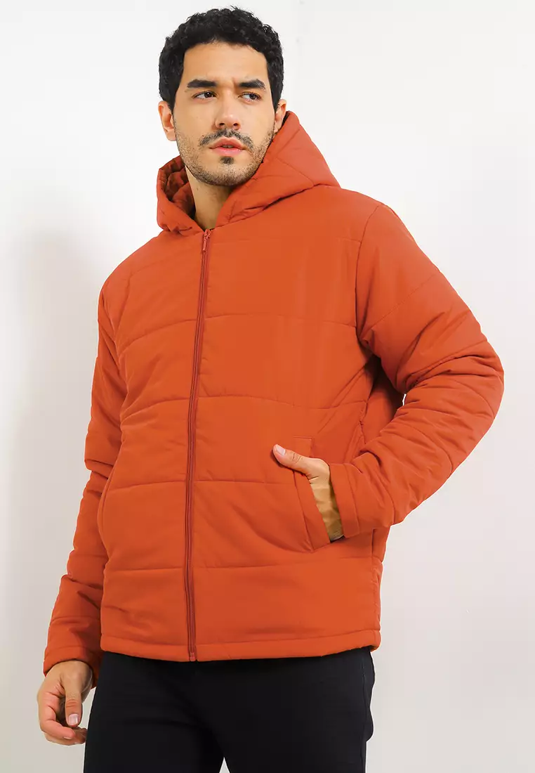 Men's Red Quilted Jacket Jual Giordano Men's Quilted Jacket