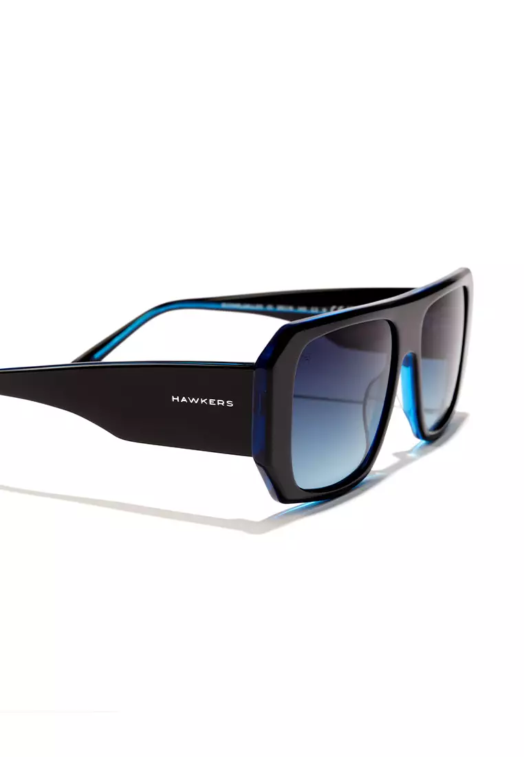 HAWKERS Dark Blue Denim Hell Sunglasses For Men And Women, Unisex. Official Product Designed In Spain