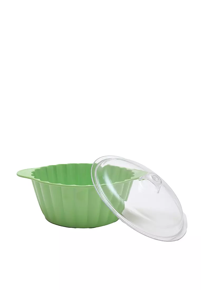 L.Blend 8.5 inch Sevilla Round Casserole Cover Trans Hijau