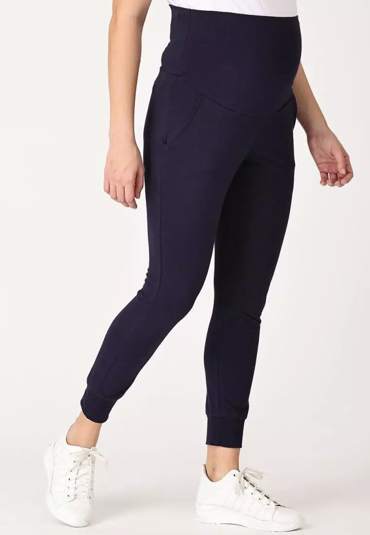Comfy Maternity Joggers Navy Blue