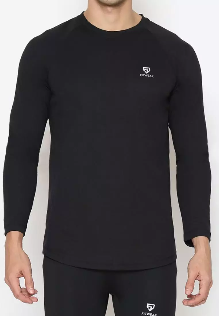 Fitwear - Kaos Olahraga PRIA ARNOLD DRYFIT LONG SLEEVE - BLACK