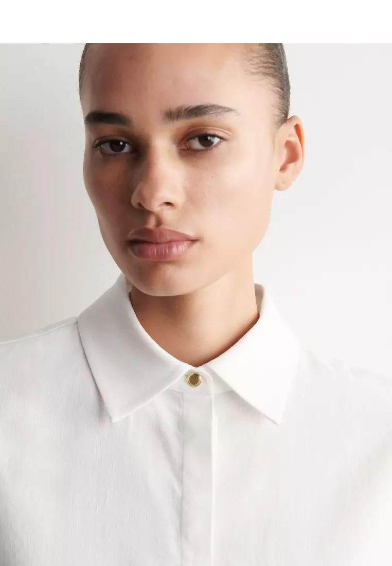 LONGLINE LINEN SHIRT