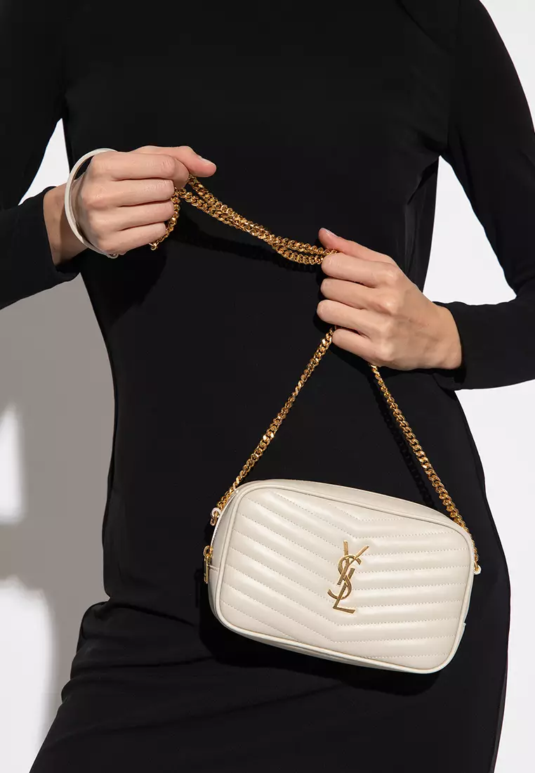 Buy SAINT LAURENT SAINT LAURENT YSL Mini Lou In Quilted Leather Rouge