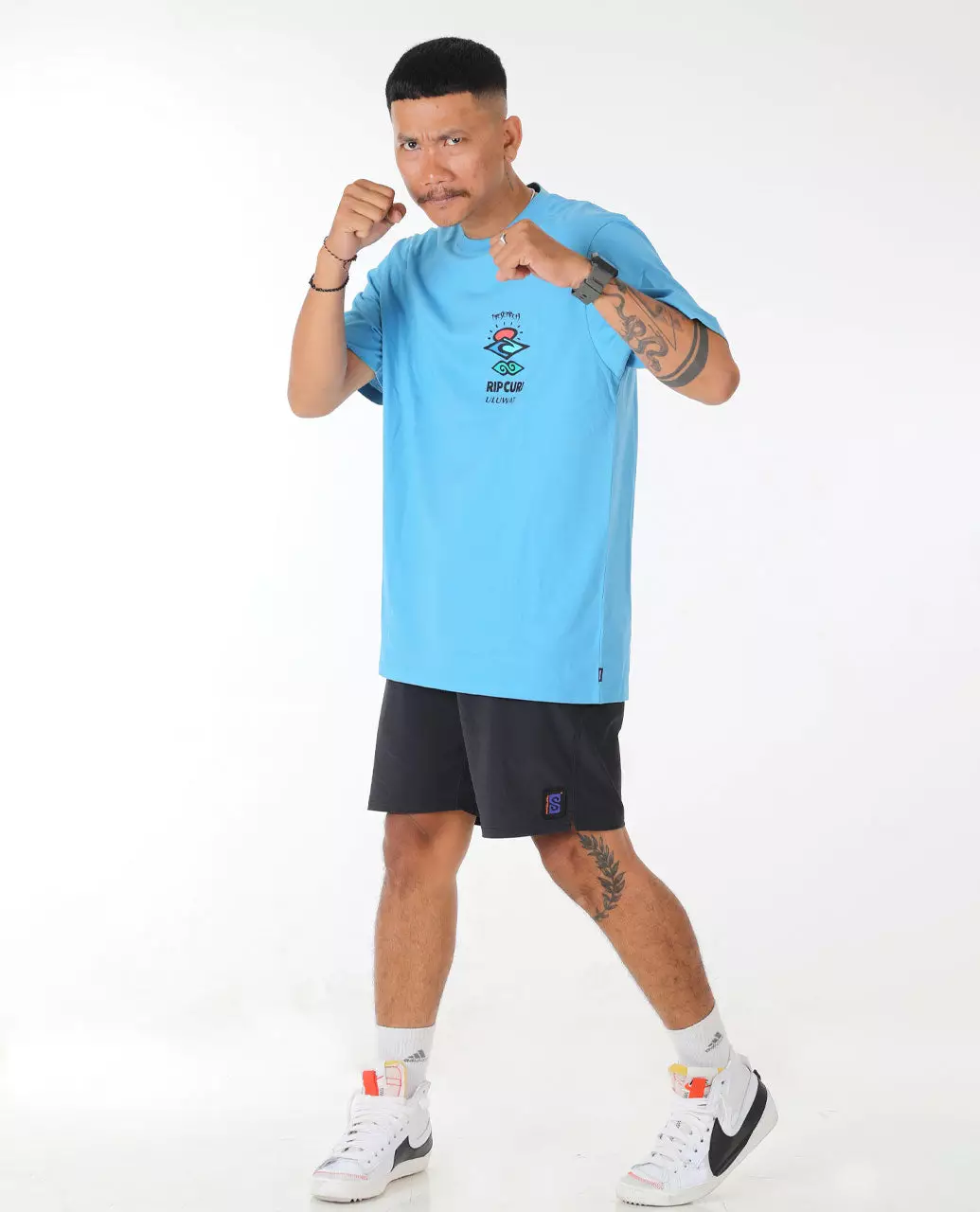 Rip Curl Men Bali Putu Surya Uluwatu Tee - Cendre Blue