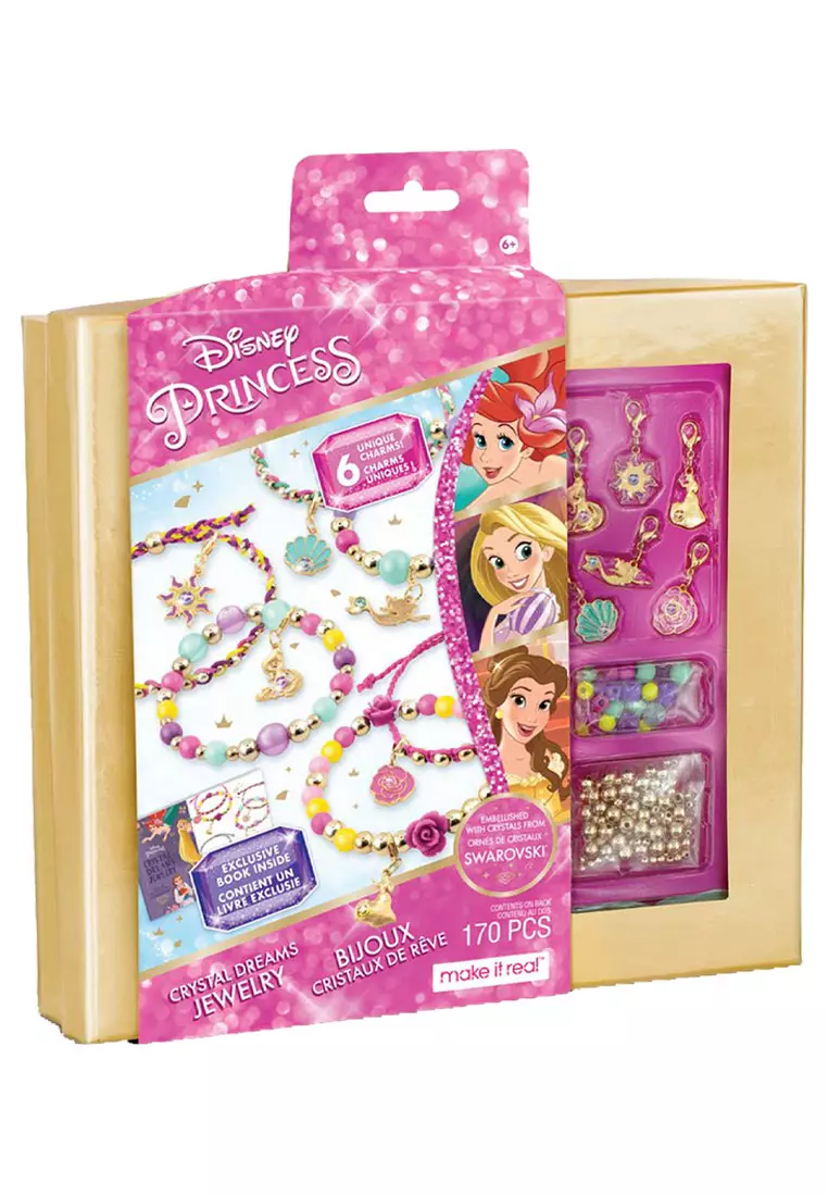  Make It Real - Crystal Dreams: Nature's Tale Jewelry - DIY Charm  Bracelet Making Kit with Case - Friendship Bracelet Kit with Beads & Charms  - Arts & Crafts Bead Kit