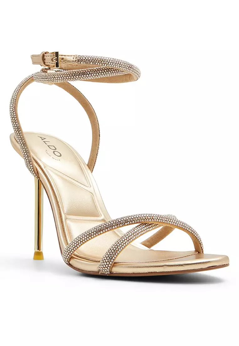 Manaelden Embellished Ankle Strap Heels