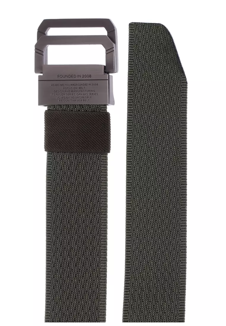 Jhoseph Tali Ikat Pinggang PrIa Army Canvas Metal Buckle 125cm ORIGINAL - Green