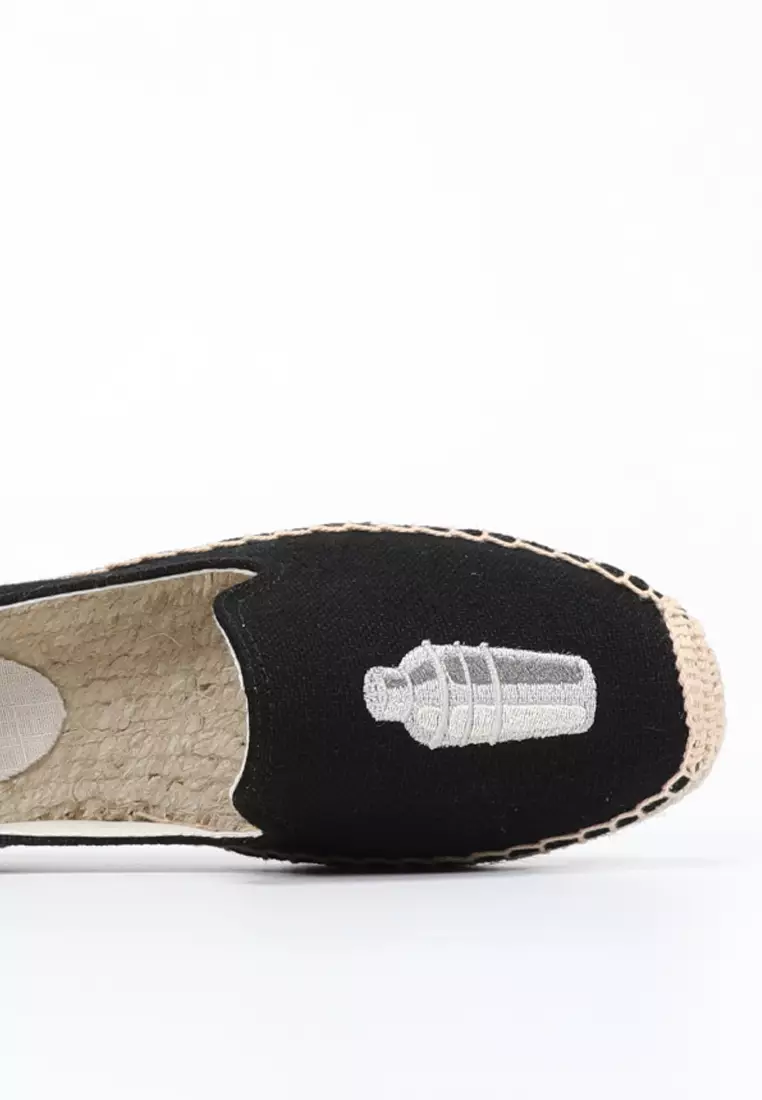 Embroidered Linen Espadrilles HB012