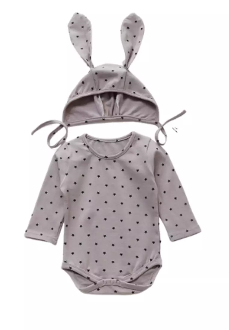 Starry Romper Set - Grey