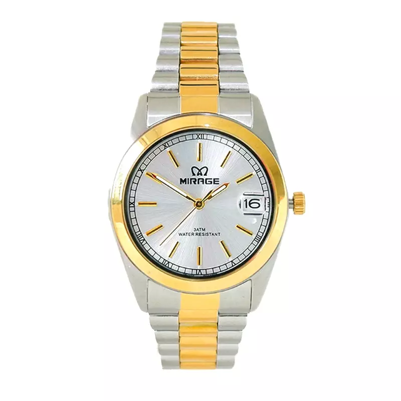 MIRAGE TS195 SILVER GOLD WHITE DIAL LDBTGSL