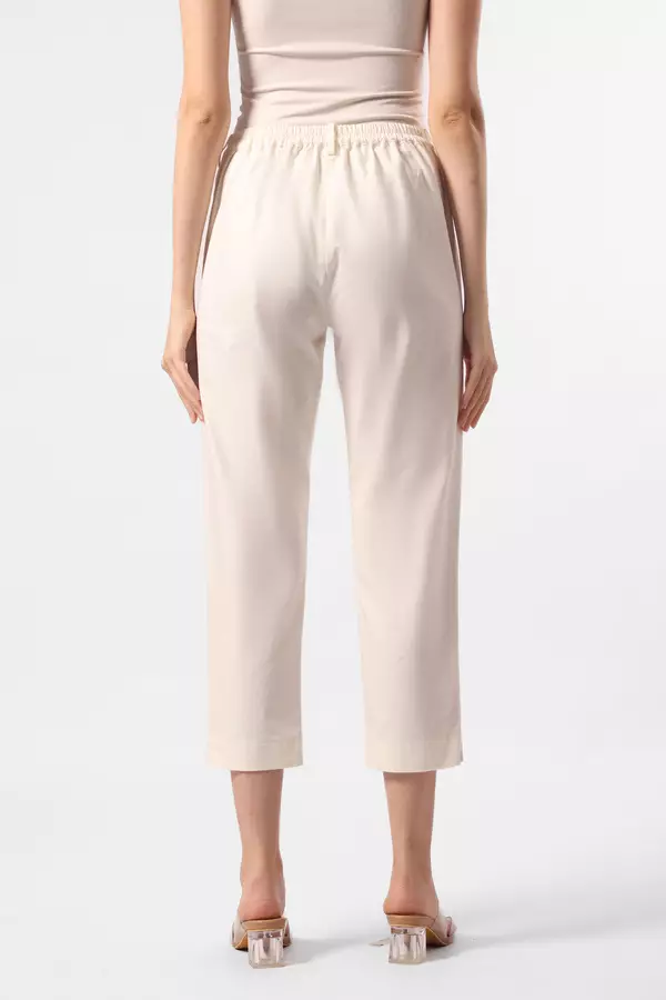 MINIMAL - Reg Fit Chinos With Slit  - Off White Warna Offwhite