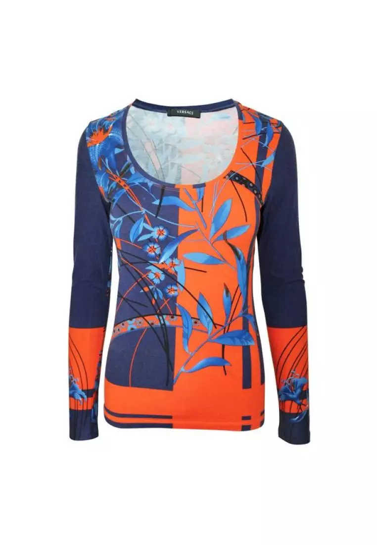 Versace shop print tops